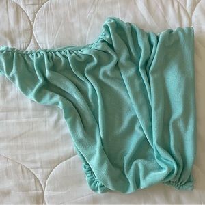 Blue one shoulder top